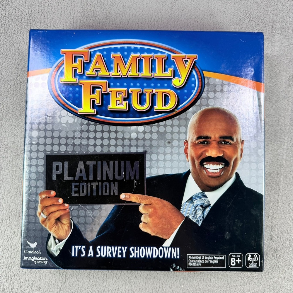 Cardinal Family Feud Platinum Edition Board Game Steve Harvey Survey Showdown